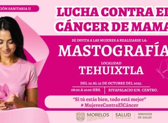 🎀 ¡Campaña de mastografías gratuitas en Tehuixtla!