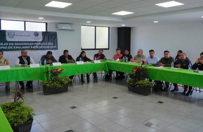 Realizan la sexta sesión ordinaria del Consejo Municipal de Seguridad Pública en Emiliano Zapata
