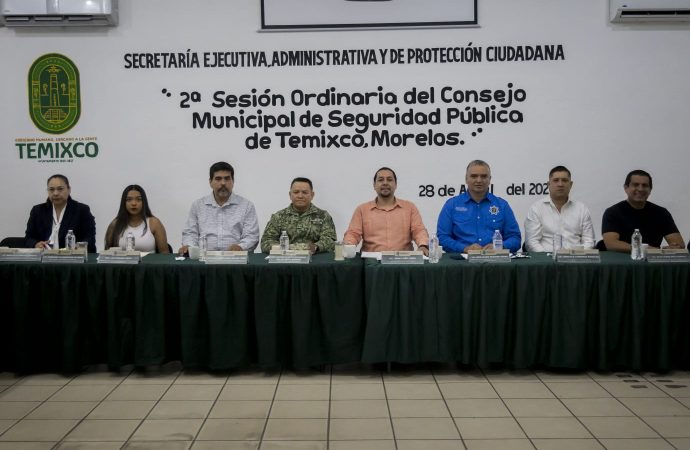 REFUERZA TEMIXCO ACCIONES DE SEGURIDAD EN SESIÓN DEL CONSEJO MUNICIPAL