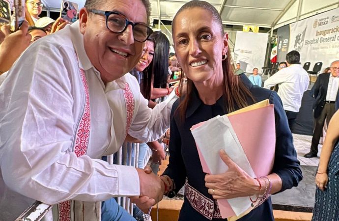 Víctor Mercado acompaña a Claudia Sheinbaum en inauguración del Hospital General IMSS-Bienestar de Jiutepec