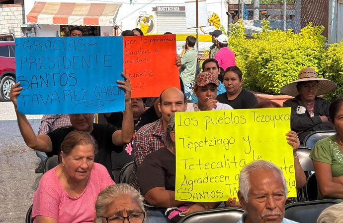 ENCABEZA SANTOS TAVAREZ ARRANQUE DE SEGUNDA ETAPA DE PAVIMENTACIÓN EN TEPETZINGO